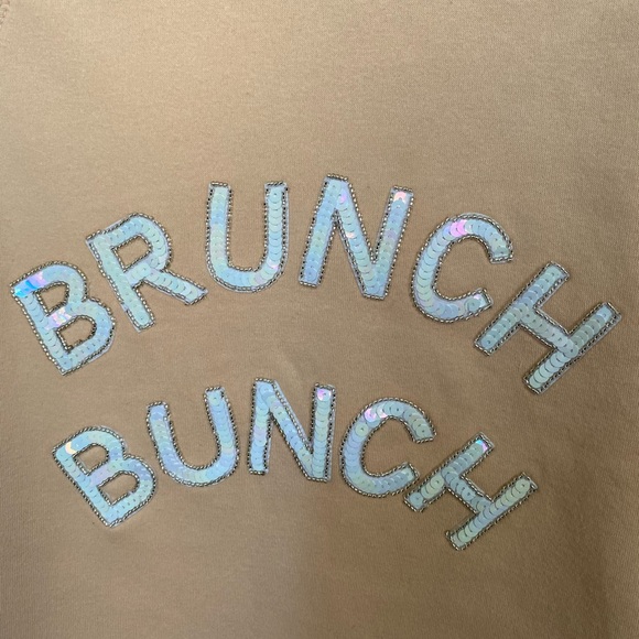 Bow and drape Brunch Bunch peach Sweatshirt - Picture 3 of 4